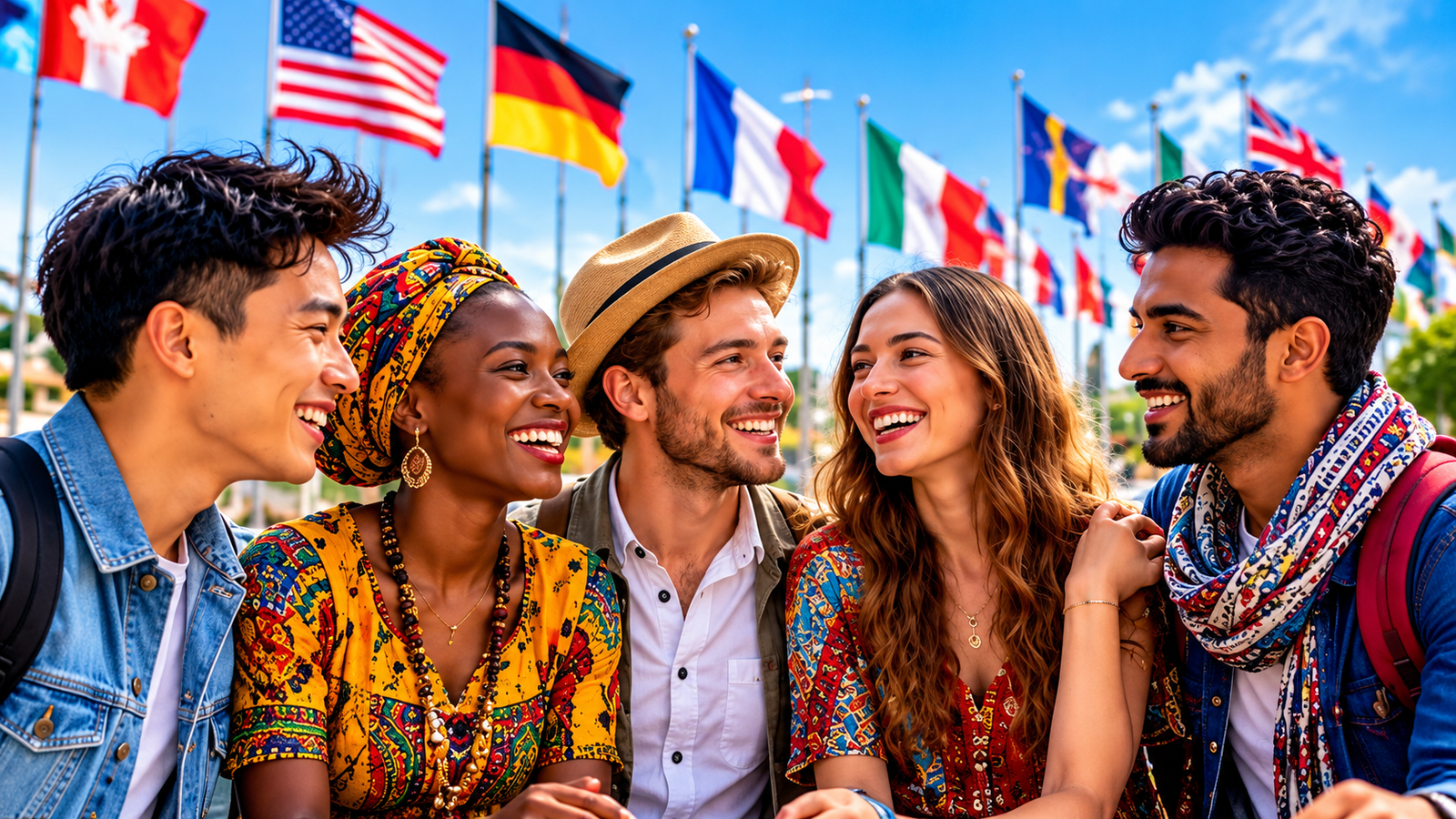 People from different backgrounds meeting